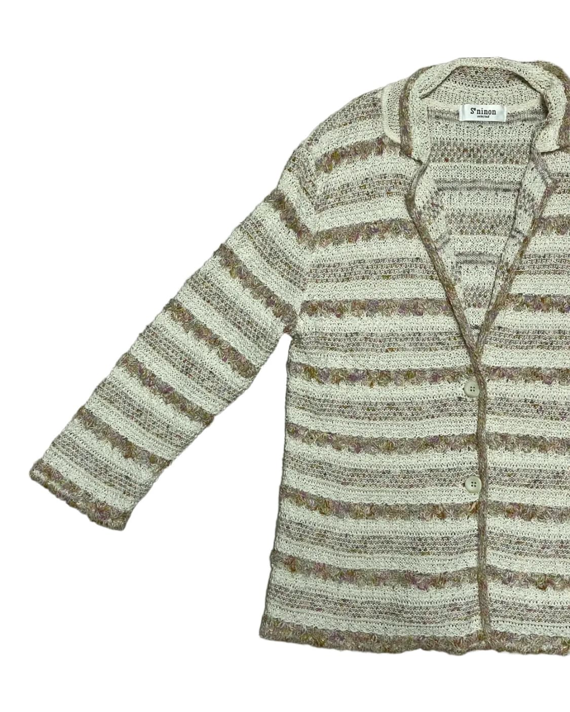 Rainbow boucle cardigan 상품이미지3
