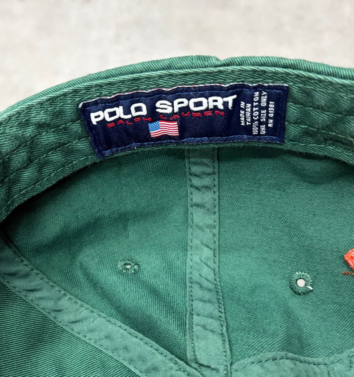 90s 폴로 스포츠 랄프로렌 볼캡 그린색 모자 상품이미지7