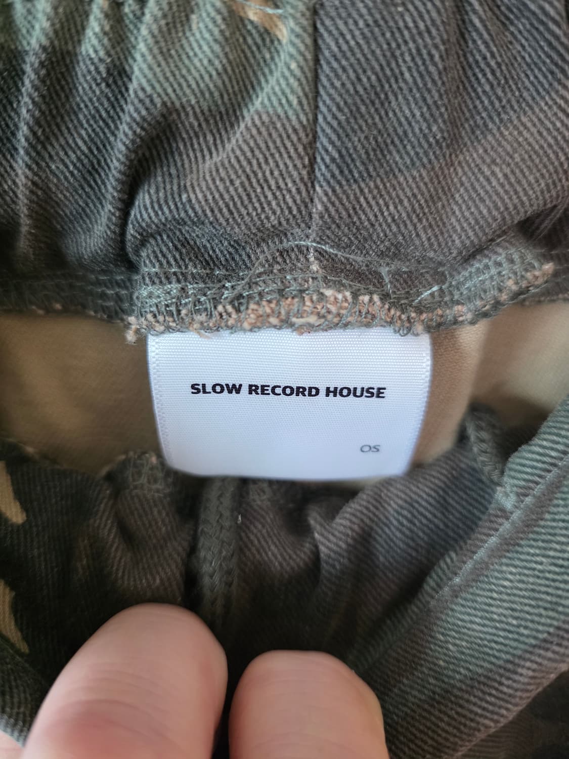 슬로우 레코드 하우스 카펜터 버뮤다 와이드 카모 팬츠 빈티지 그린 상품이미지3