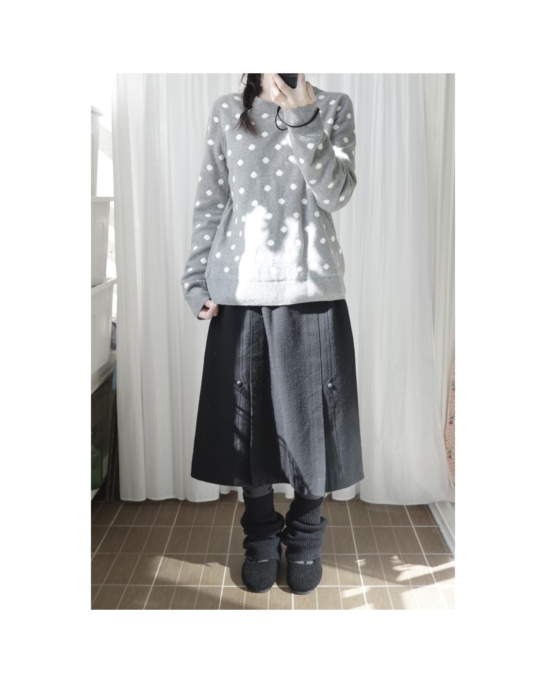 Black pintuck skirt 상품이미지1