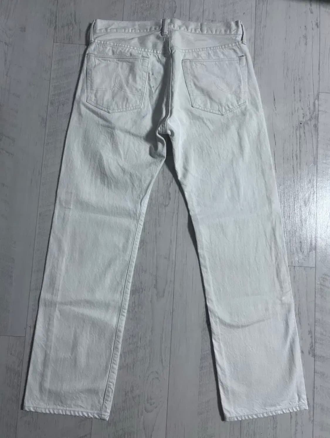 RRL 미국산 스트레이트 레그 핏 내추럴 / 화이트 데님 팬츠 32x30 상품이미지2