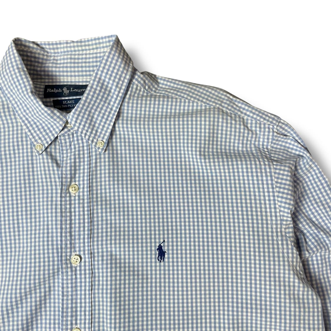 폴로 랄프로렌 블루체크 코튼 셔츠 L 상품이미지3