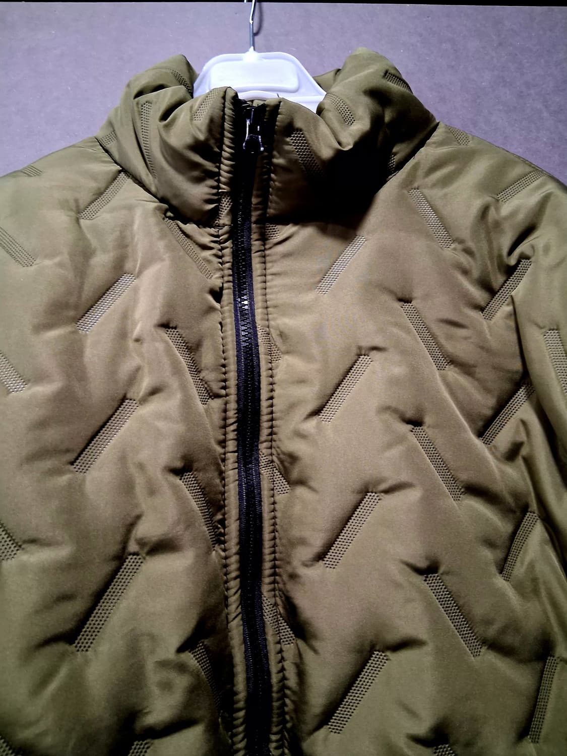 남 카키 퀼팅 자켓 안감 솜털 새상품 상품이미지2