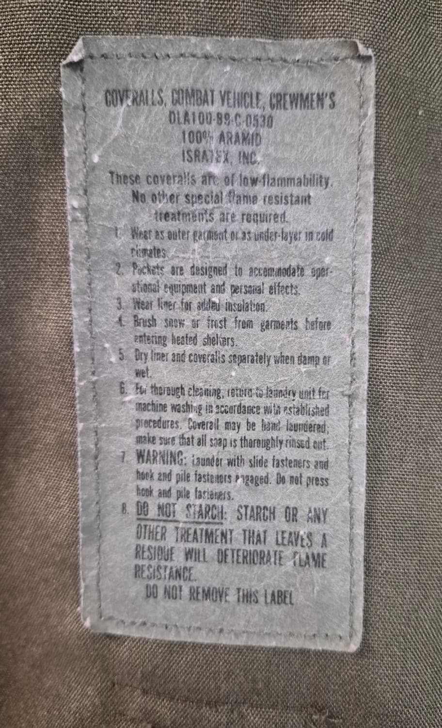 1989 OG US ARMY CVC 노맥스 탱커자켓 [S-R] 상품이미지8