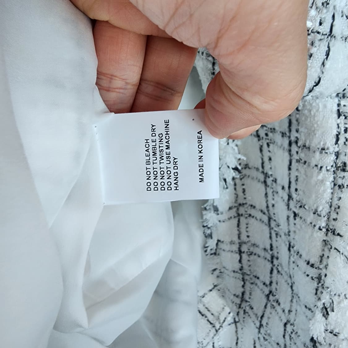 명품 디자인 트위드 체크 롱 원피스 상품이미지6