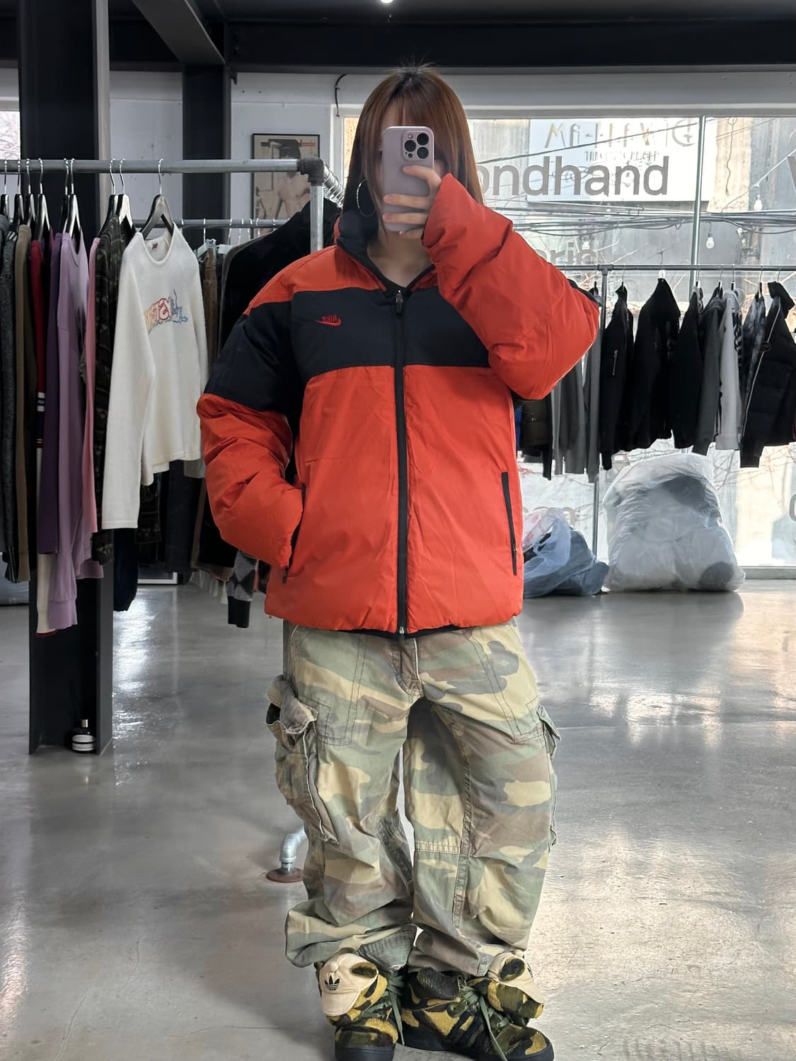 나이키 00s 리버시블 백빅로고 패딩 상품이미지5