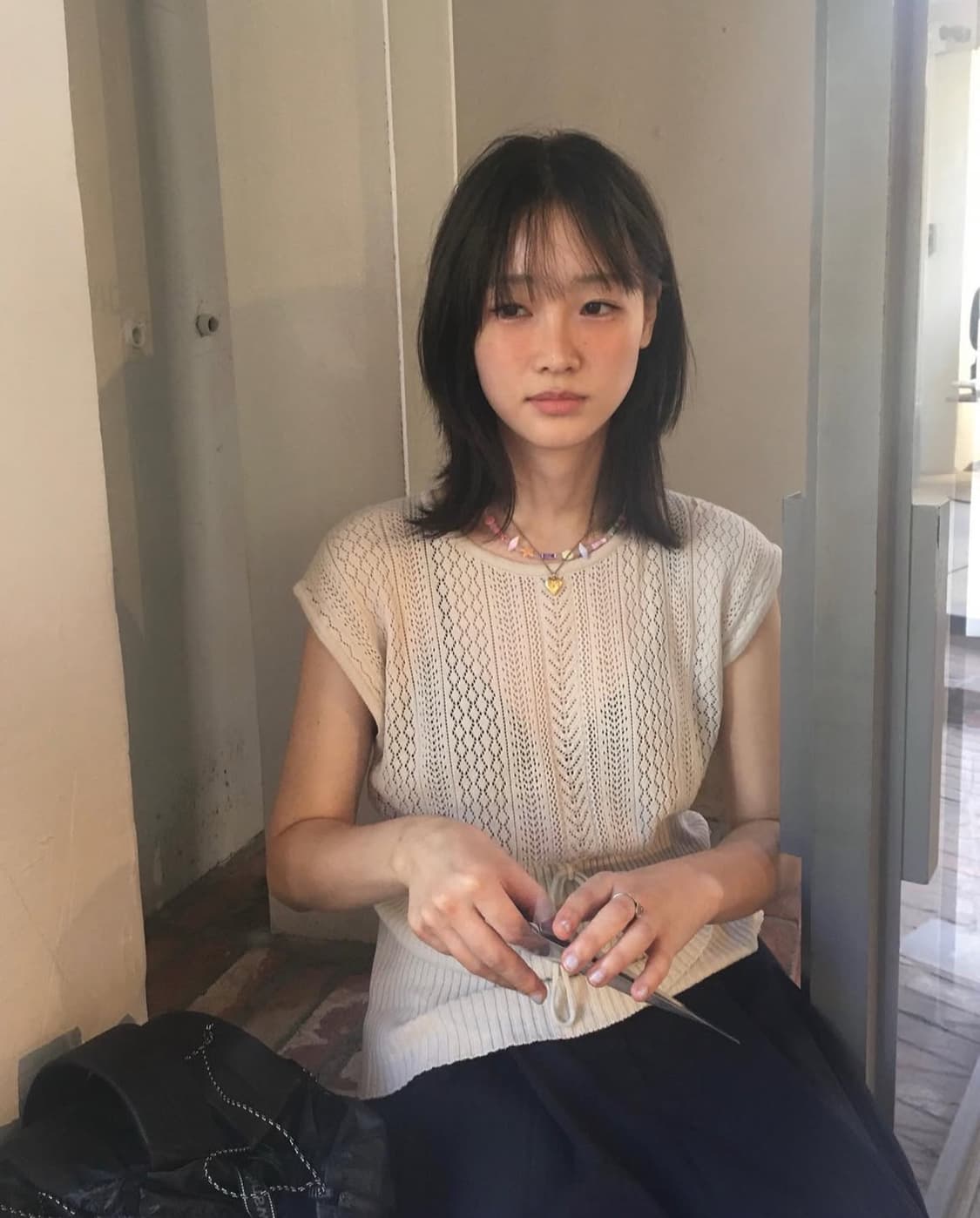 쉬이즈큐트 Summer Knit top Greige 상품이미지7