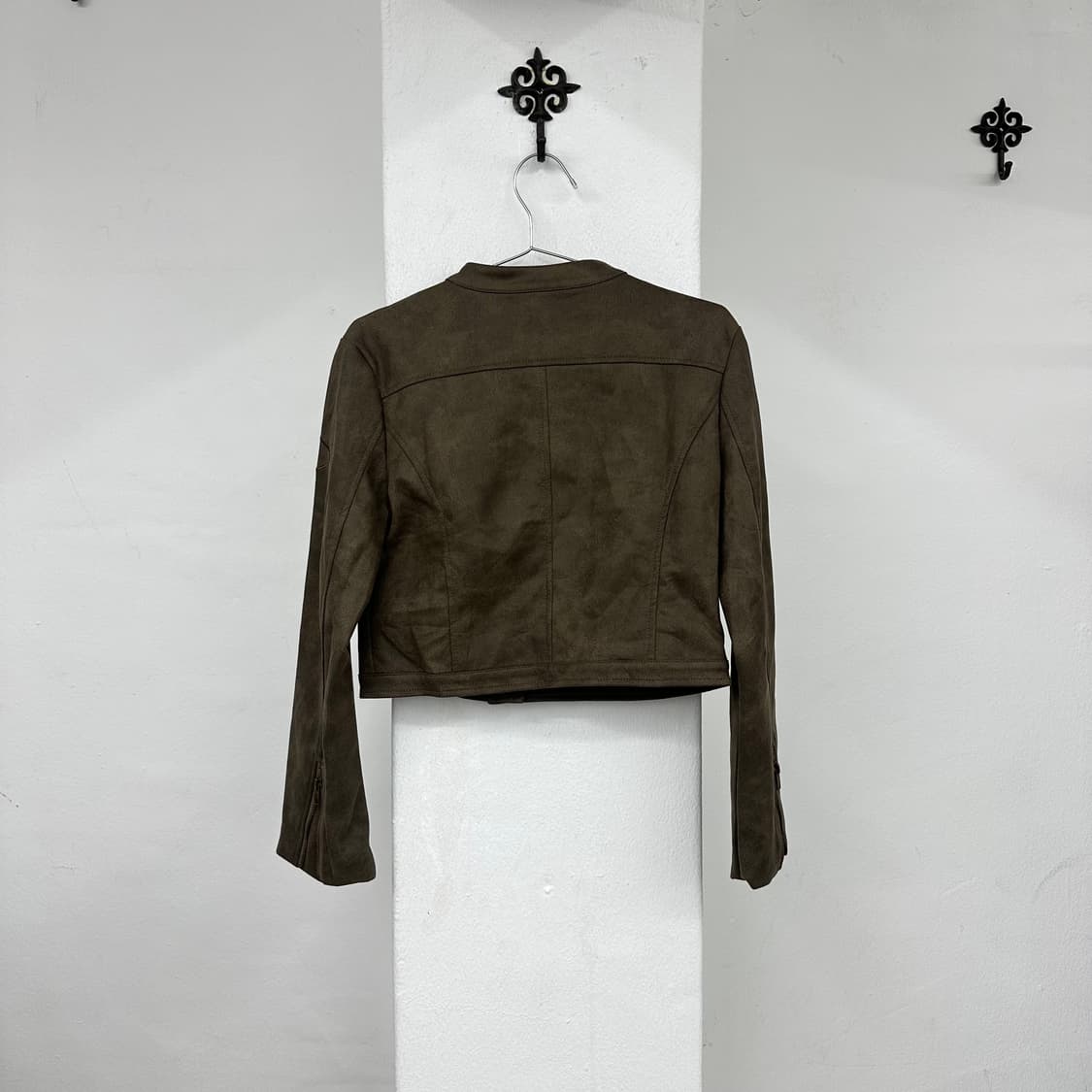 Brown suede crop jacket “ 상품이미지5
