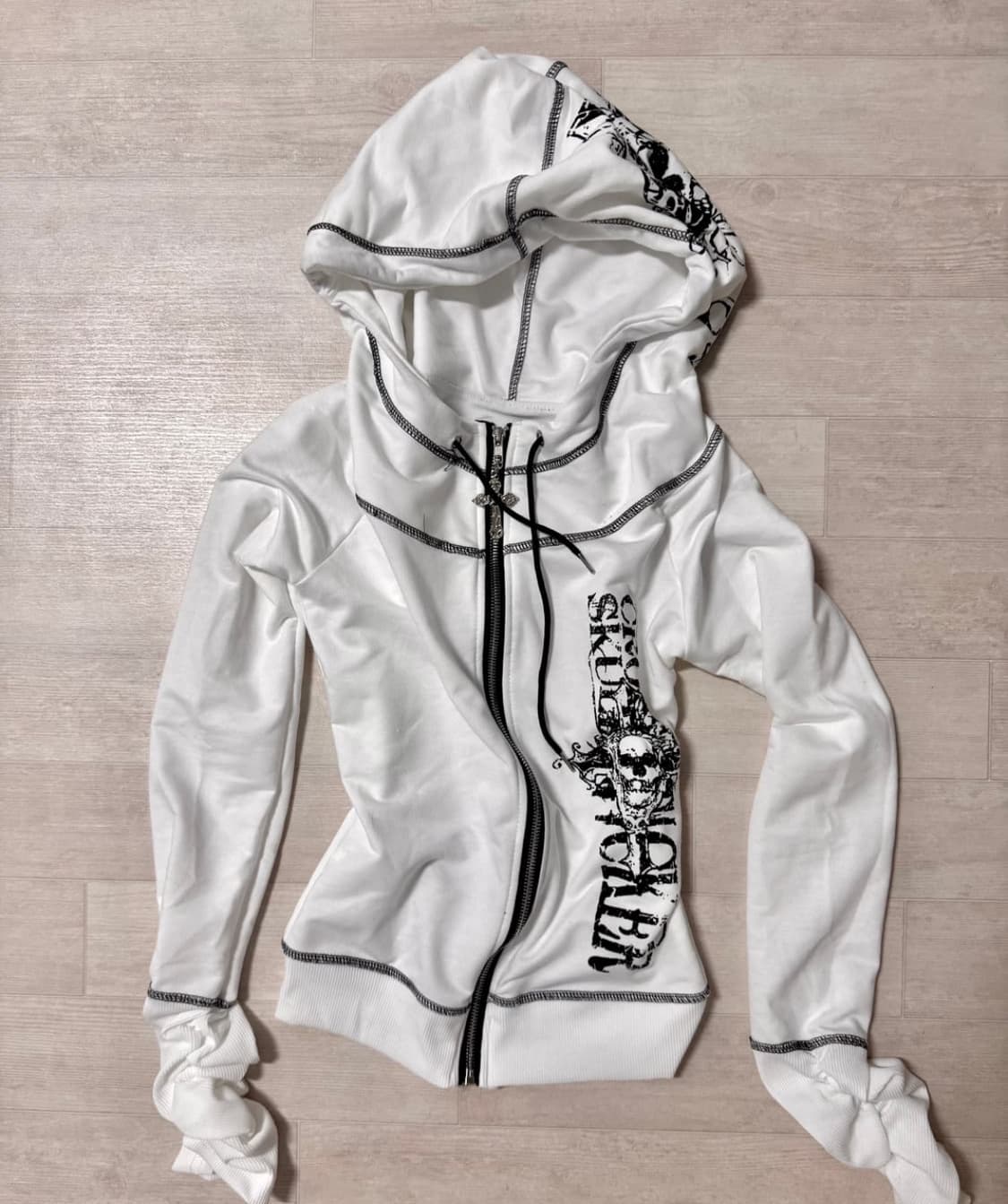 고스 일본 갸루 오네 갸루 빈티지 슬림핏 후드집업 상품이미지1