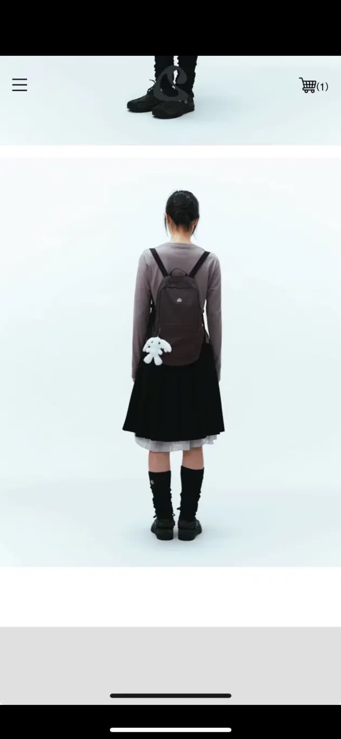 코이세이오 더블 웨이스트 플리츠 스커트 블랙 상품이미지3