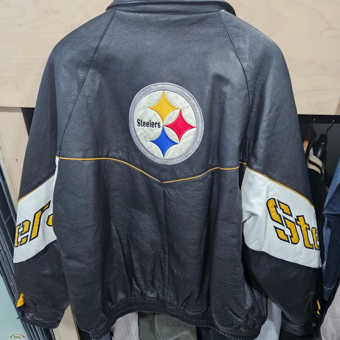 빈티지 프로플레이어 피츠버그 스틸러스 레더자켓 상품이미지2