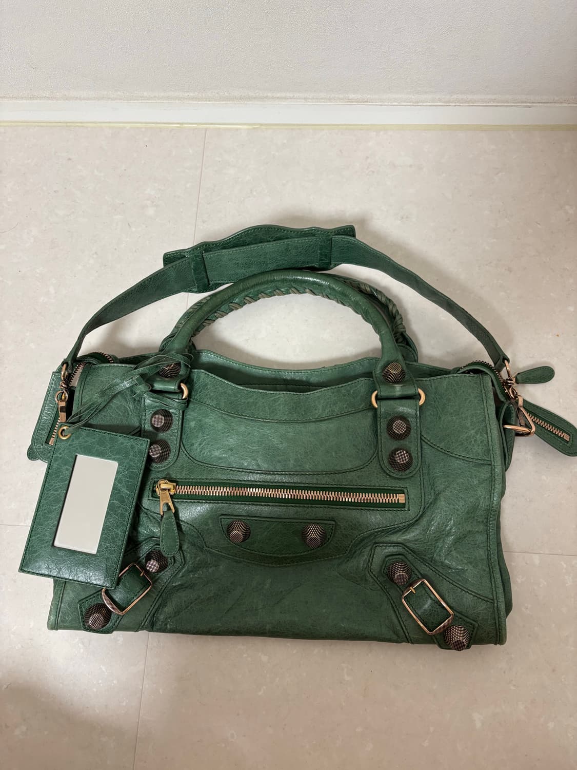 발렌시아가 모터 시티백 그린 상품이미지1