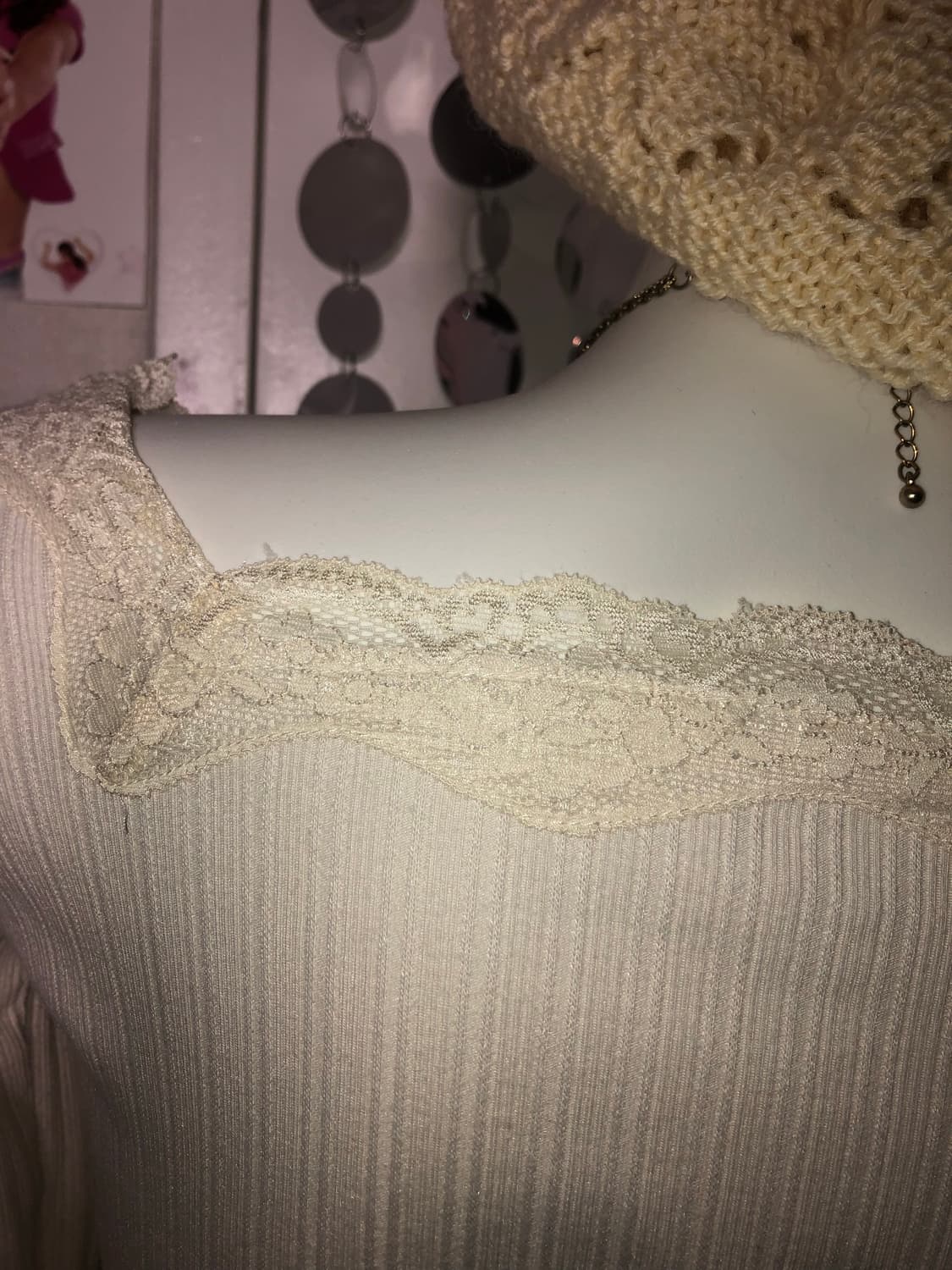 ivory lace deer top 상품이미지4