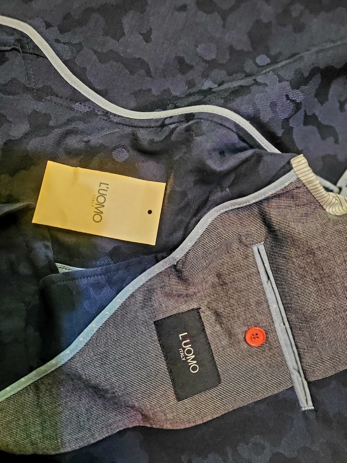 [미사용 새상품] 워모 이태리 블루 카모자켓 상품이미지5