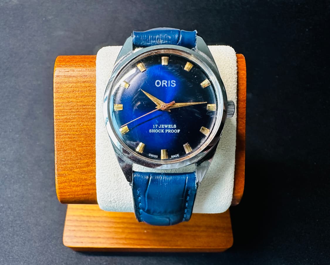 오리스 블루 다이얼 빈티지 오토매틱 시계 판매 상품이미지2