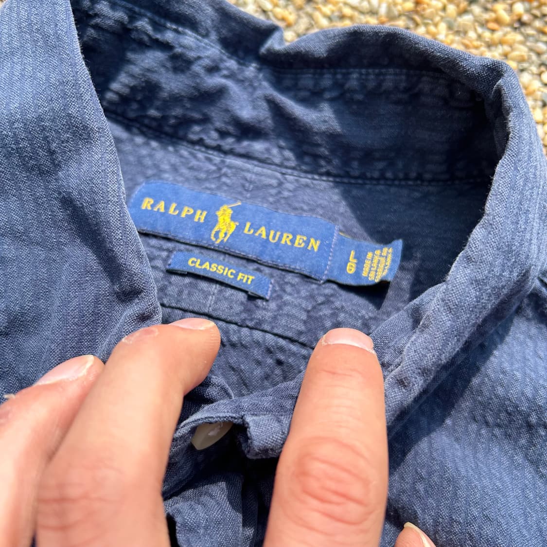 폴로 (POLO RalphLauren)네이비 시워서커 셔츠 상품이미지4