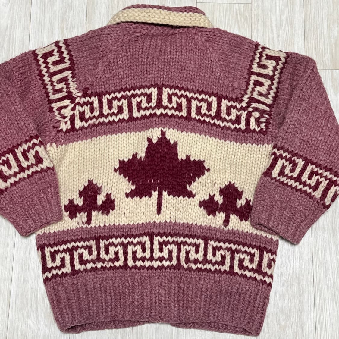 Rare) 로즈핑크/베이지 헤비울 코위찬 상품이미지3