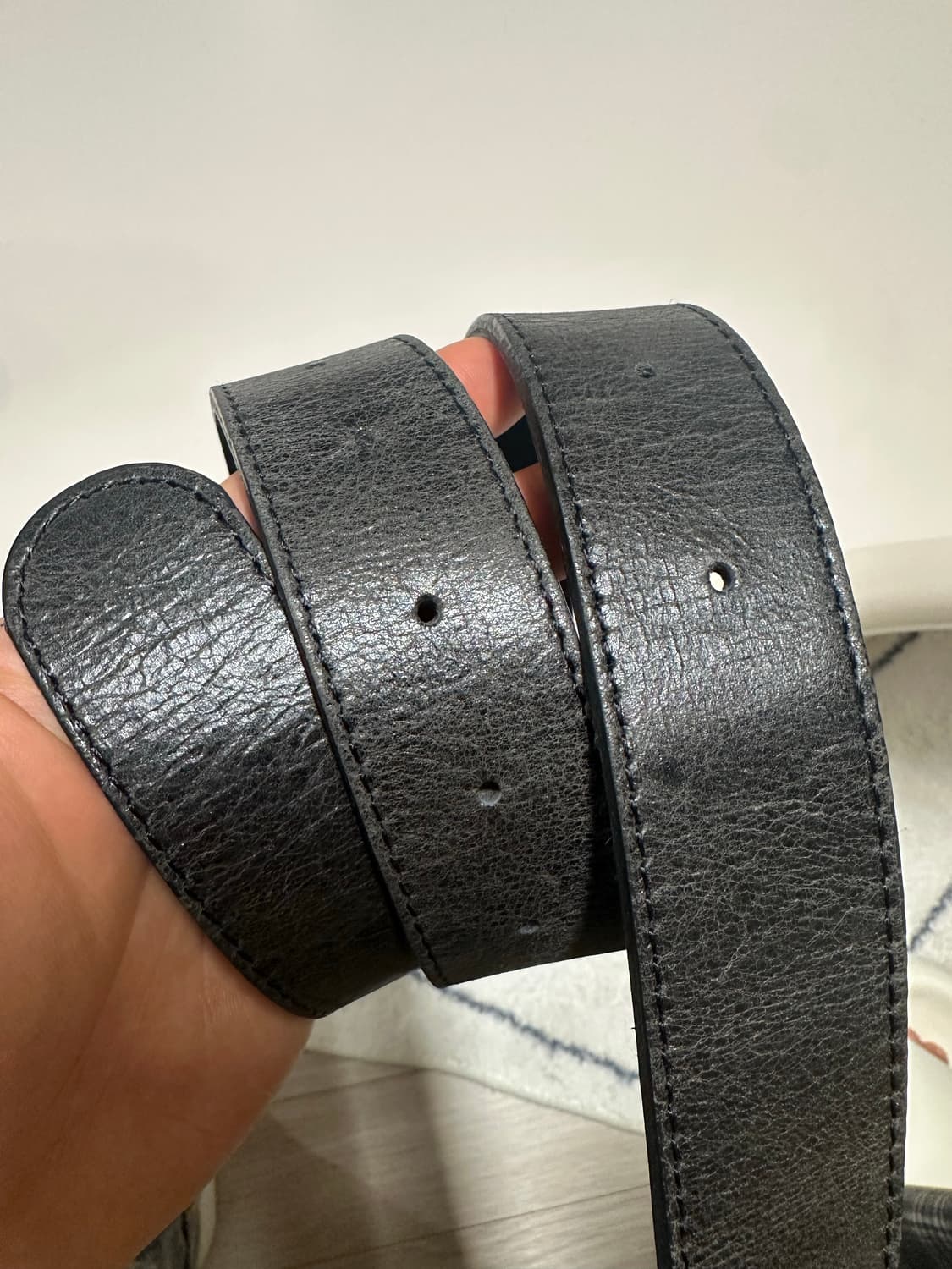 언더마이카 mu.128 크랙 레더 벨트 상품이미지2