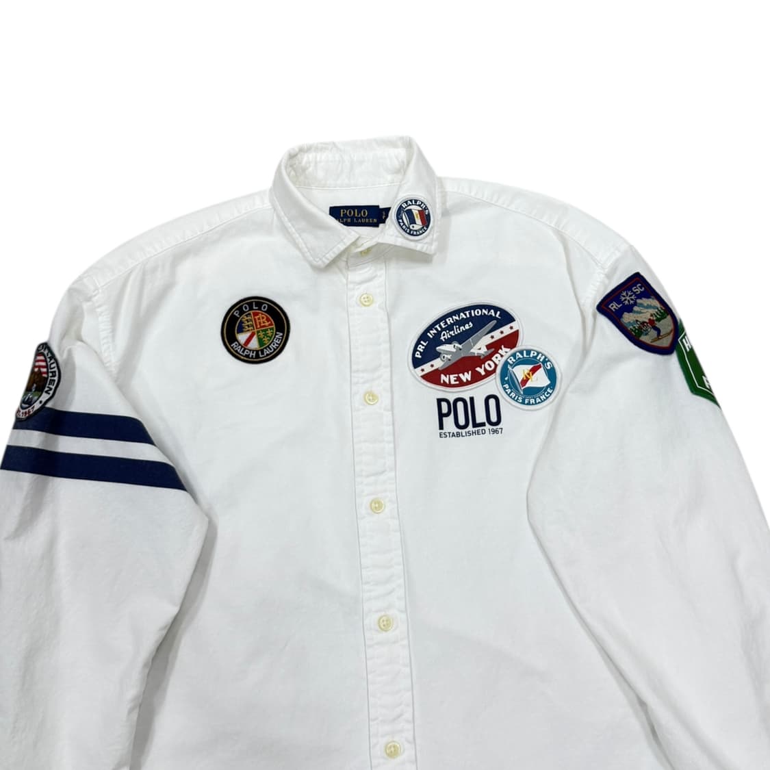 폴로 랄프로렌 패치 옥스포드 셔츠 남방 화이트 XS 상품이미지2