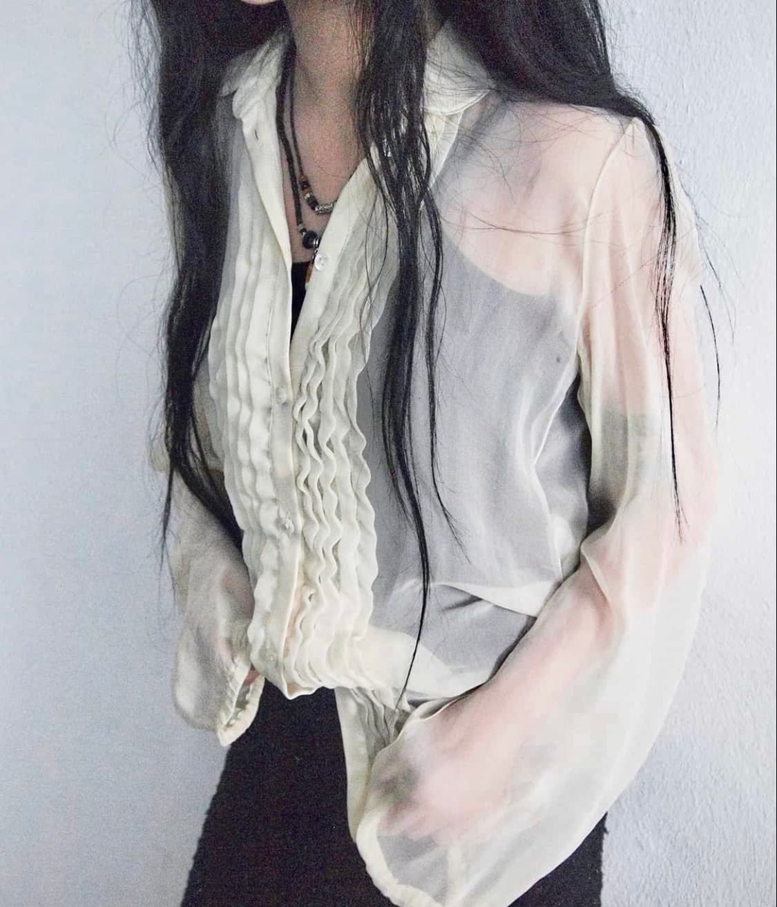 돌체앤가바나 실크 쉬폰 블라우스 상품이미지1