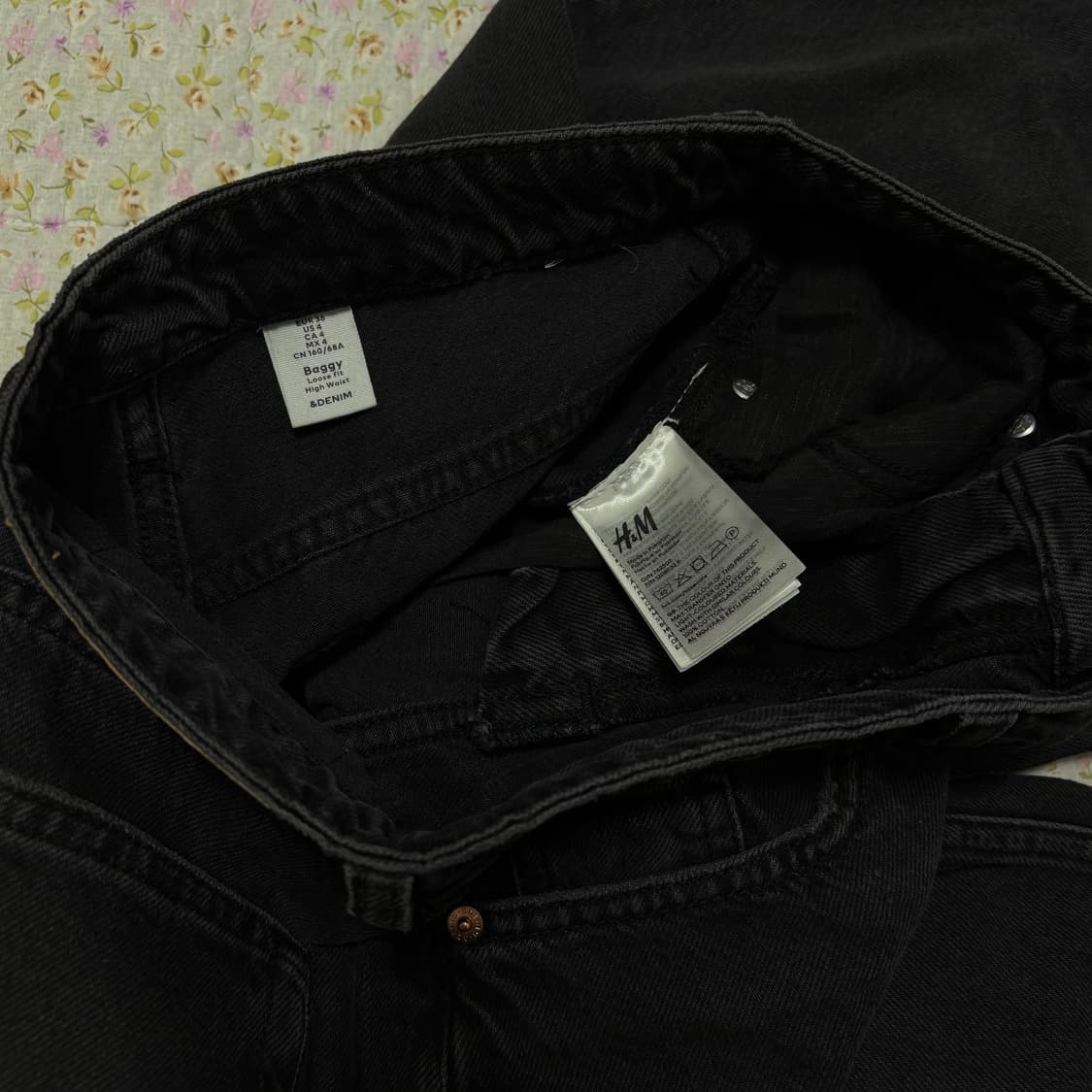 h&m 에이치앤엠 배기 하이웨이스트 진 (새상품) 상품이미지4