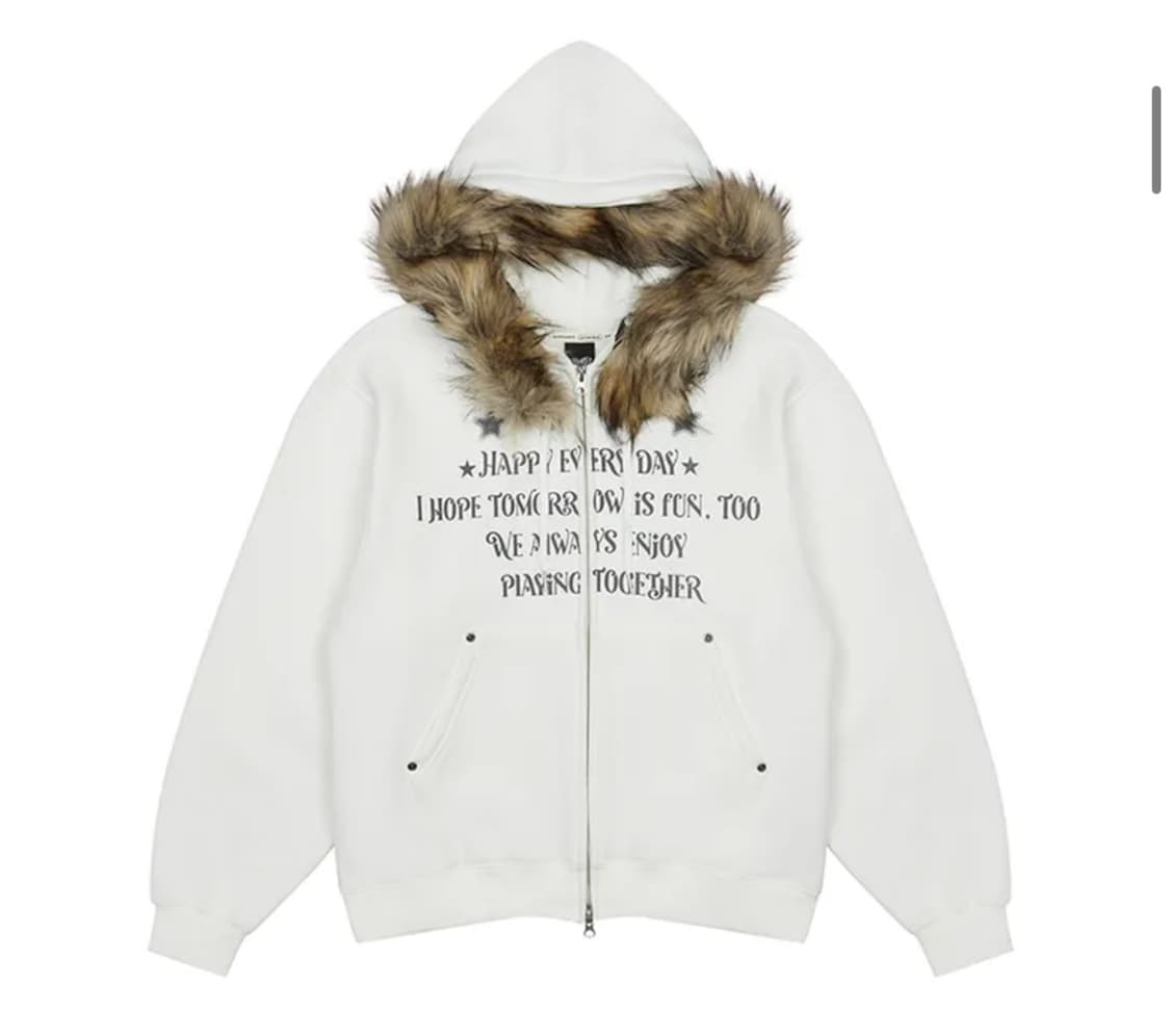 러브이즈트루 레터 후드집업 팝니다 상품이미지1