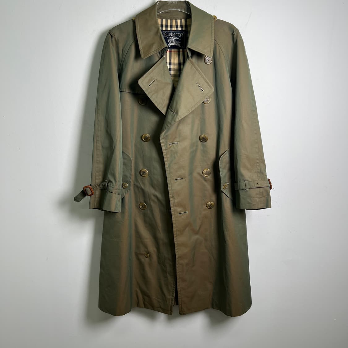 버버리 빈티지 투톤 더블 브레스티드 트렌치 코트 90 상품이미지4