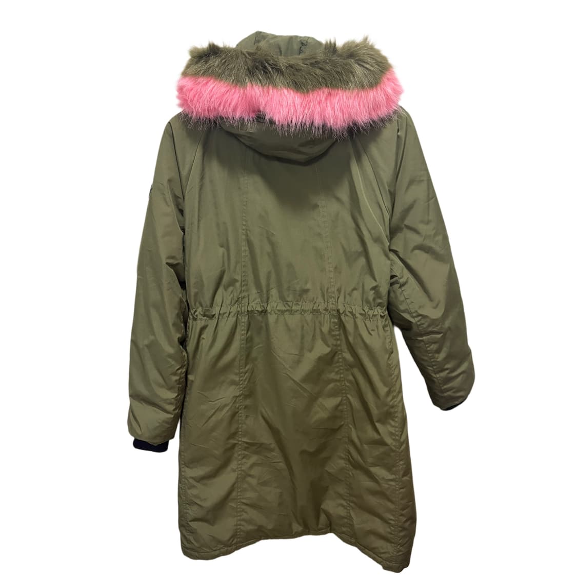 빈티지 PONY 핑크카키퍼 후드 롱 패딩 코트 상품이미지10