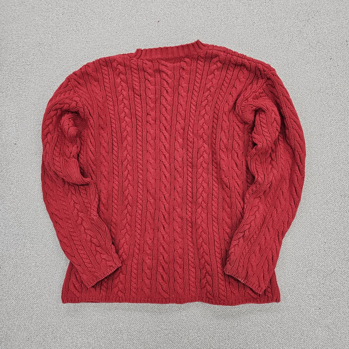 [P/P] 로렌 랄프로렌 여성 레드 꽈배기 니트 스웨터 0115YH1 상품이미지4