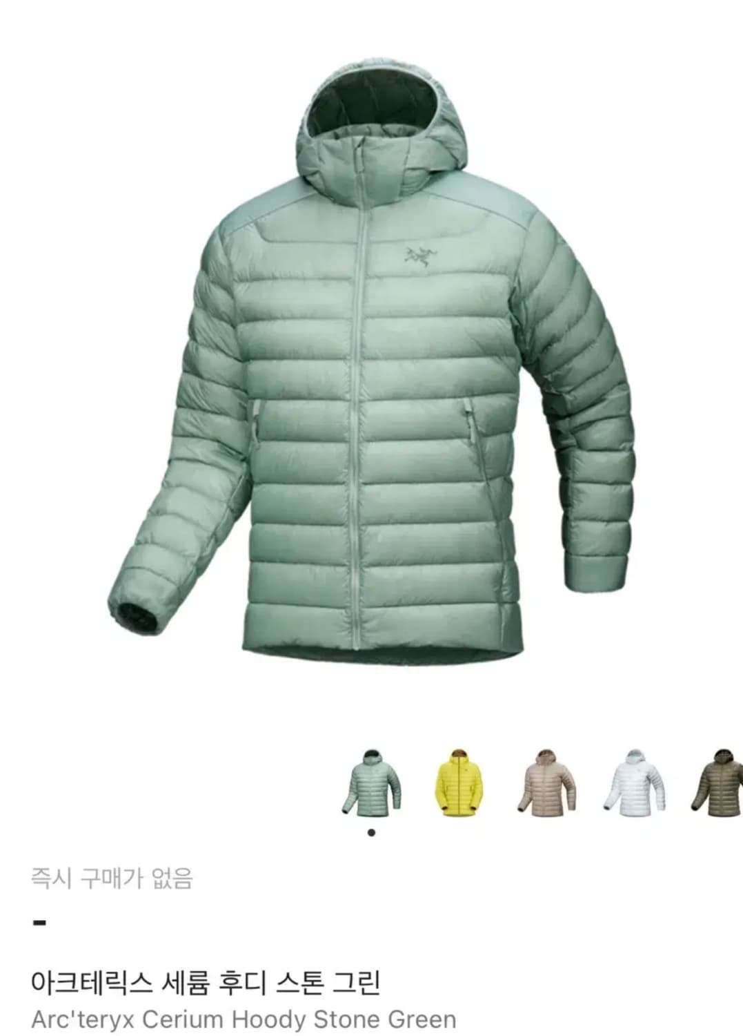 구해요)) 아크테릭스 세륨 후디 스톤그린 xs 구합니다 상품이미지1