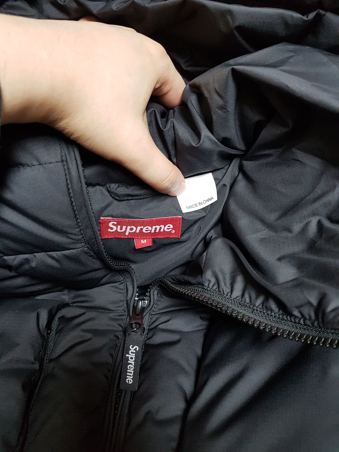 슈프림 와프 후드 퍼피 패딩 자켓 블랙 21FW 상품이미지6