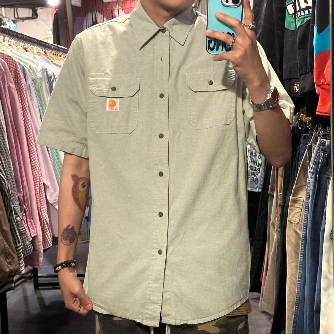[IM] Carhartt 칼하트 반팔 셔츠 민트  상품이미지9
