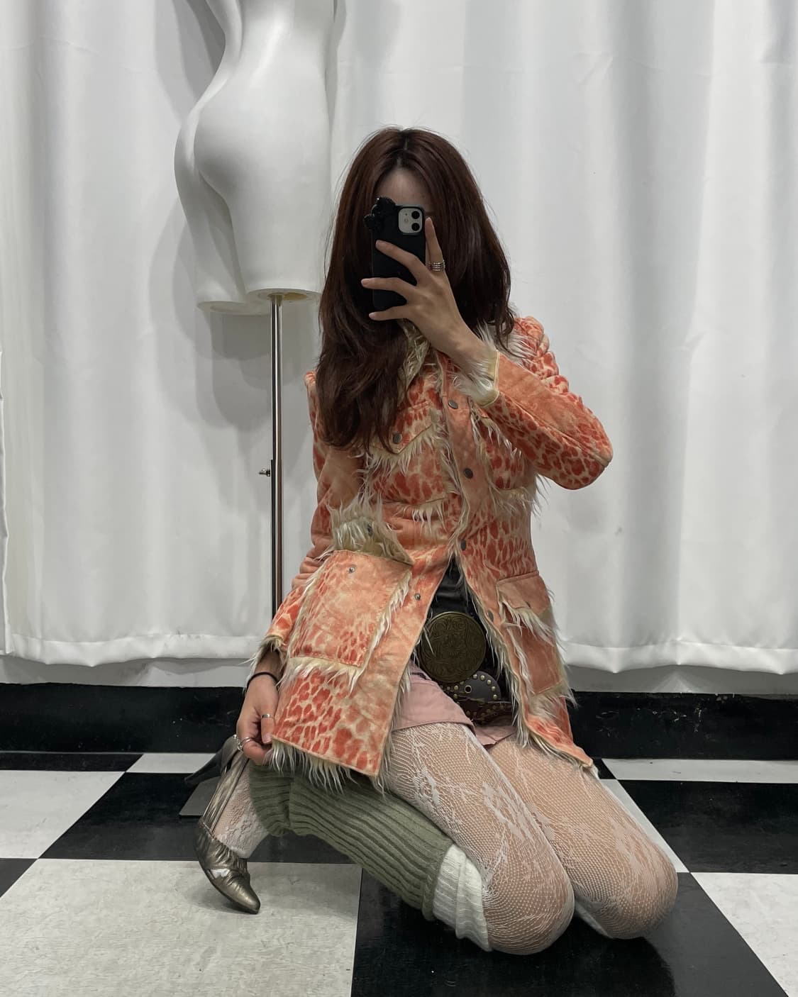 🎸오렌지 퍼 자켓🎸 상품이미지1