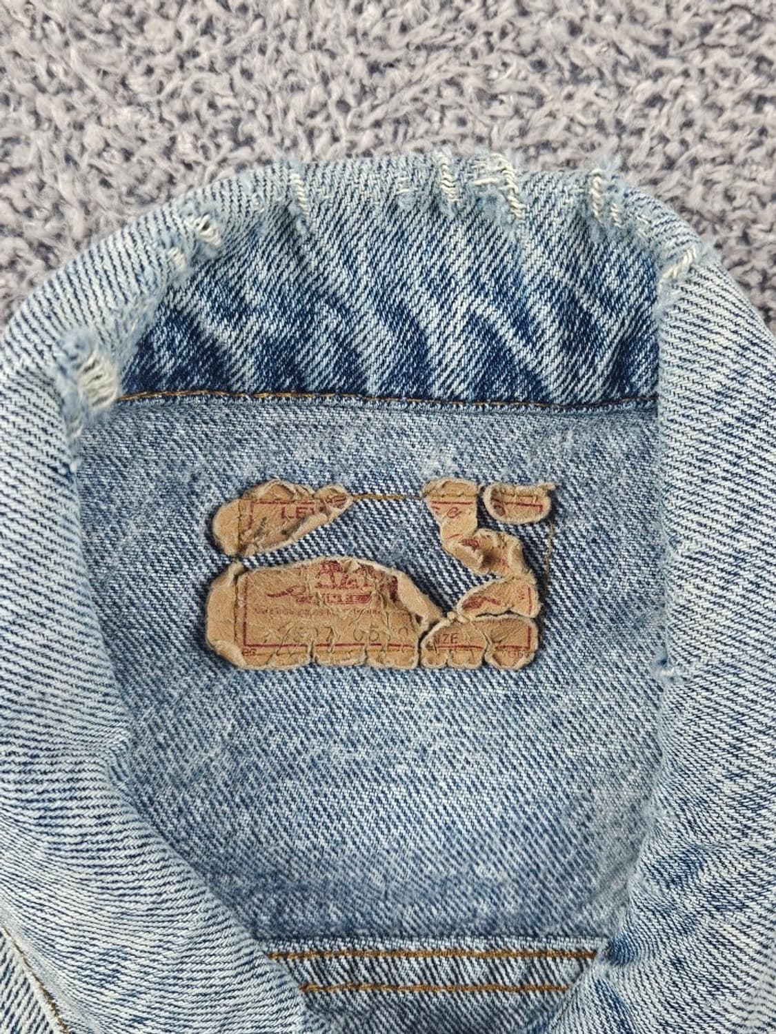 90's USA 리바이스 스톤워싱 데님 트러커 자켓 ( L )/ 9247 상품이미지8