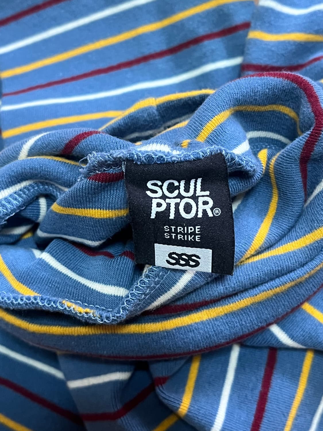 스컬프터 Striped Turtleneck Long Sleeve Tee 상품이미지2