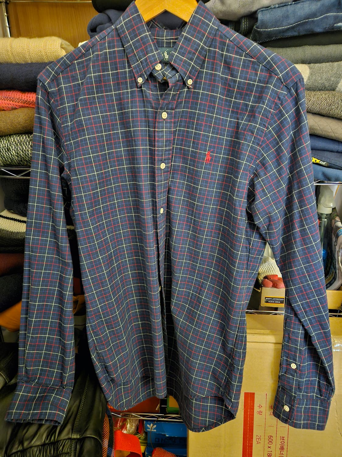 랄프로렌 클래식핏 남방 체크 S 상품이미지1