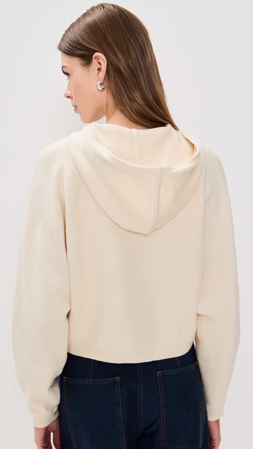 띠어리 캐시미어 후드 가디건 베이지 L 77 상품이미지2