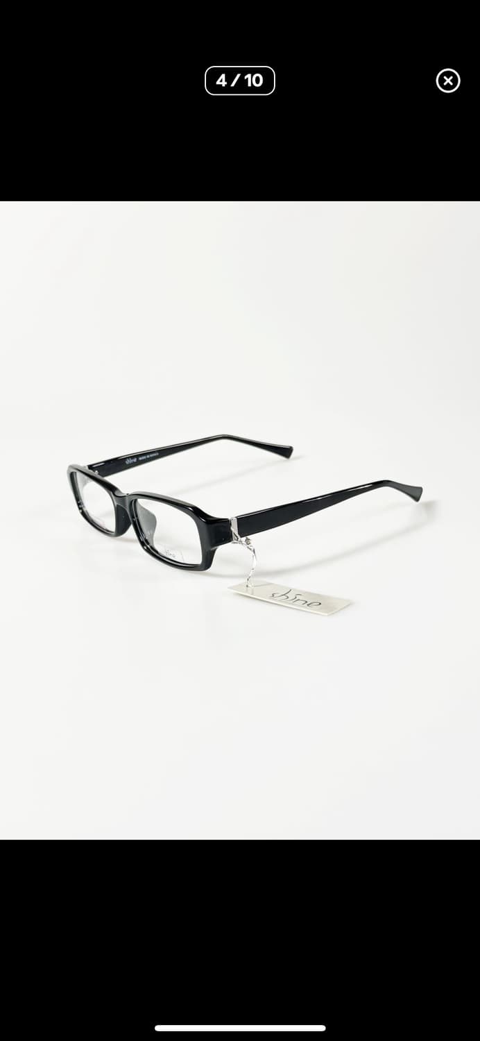 샤인 Shine 블랙 뿔테 스퀘어 에폭시 프레임 빈티지 안경 상품이미지4