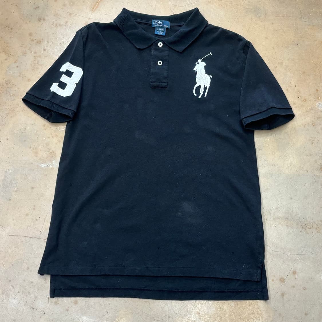 L 폴로랄프로렌 빅포니 여성용 블랙 카라 반팔티   상품이미지2