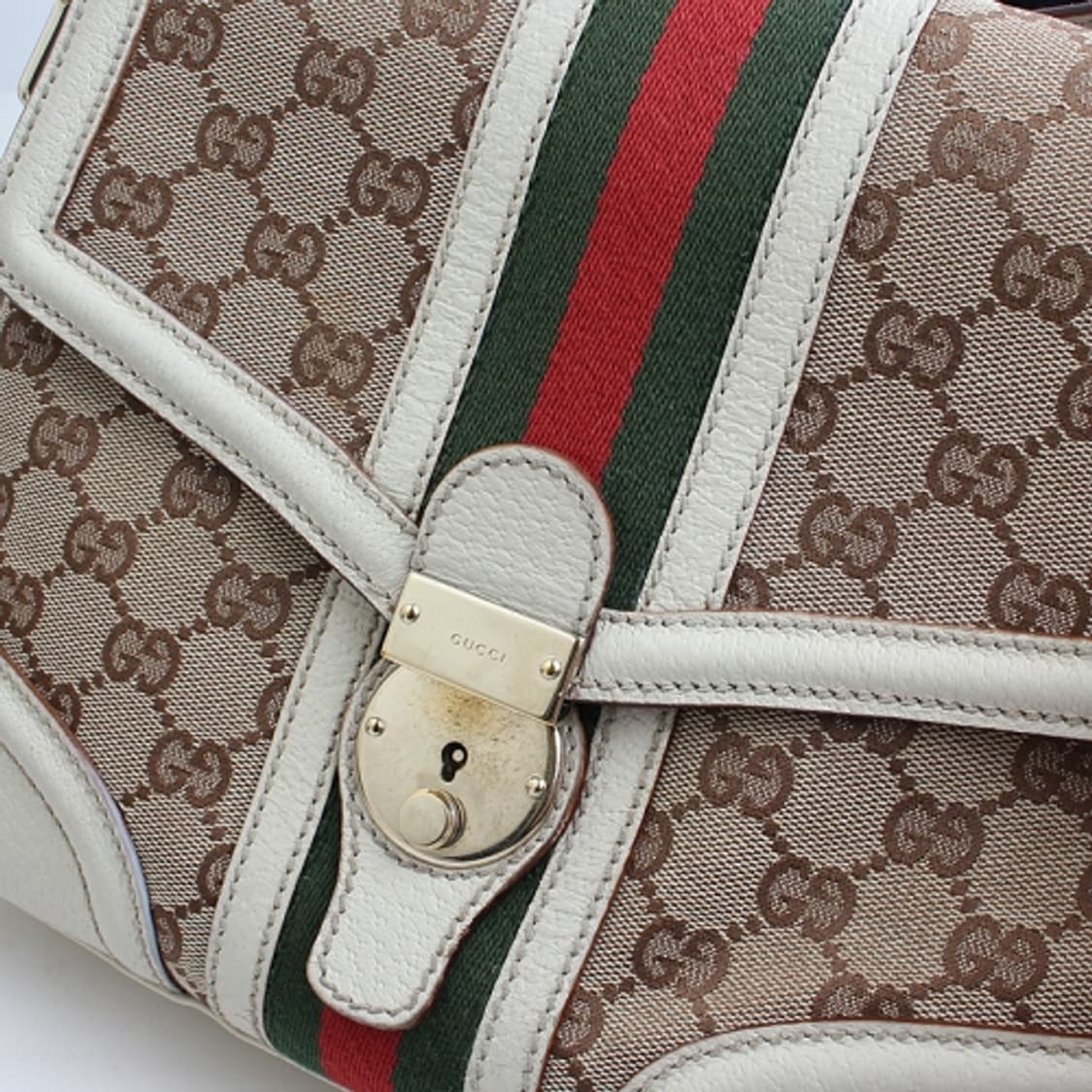 구찌 삼선 한정판 GG 캔버스 숄더백(145999) 상품이미지6