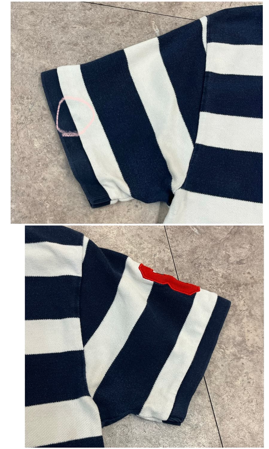 폴로 랄프로렌 빅포니 스트라이프 반팔 카라티 네이비 S #csz3807  상품이미지9