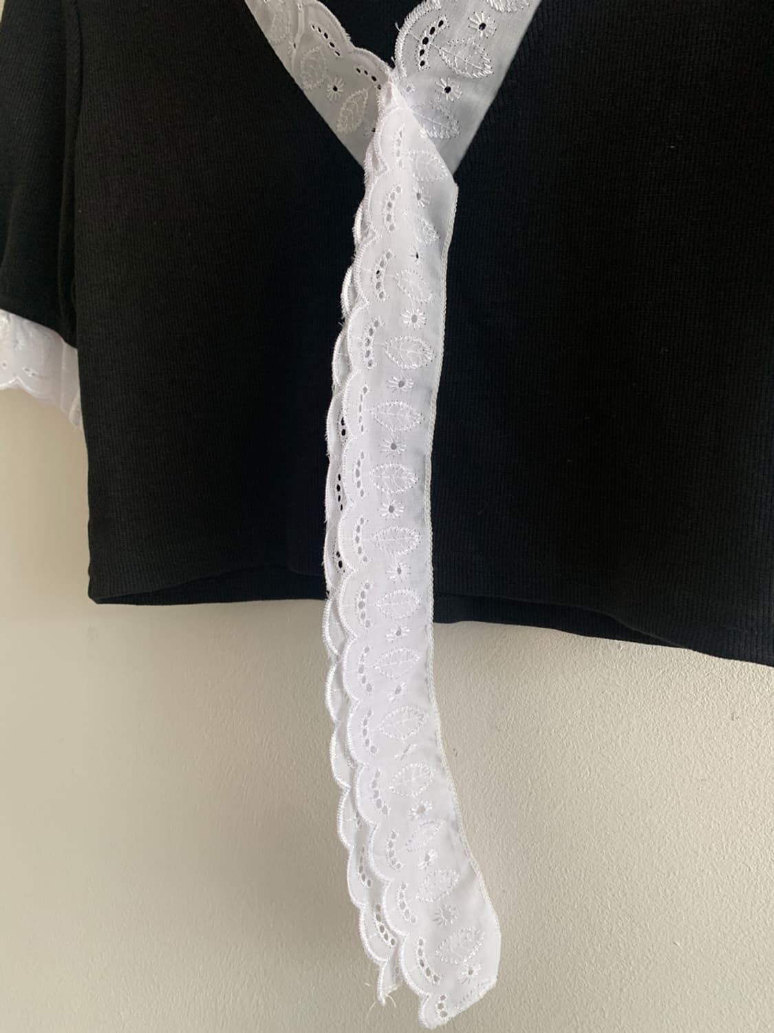 Lace tie blouse t 상품이미지6