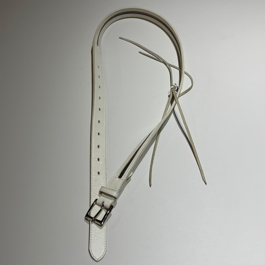 요지 야마모토 와이즈 zip 화이트 벨트 상품이미지8