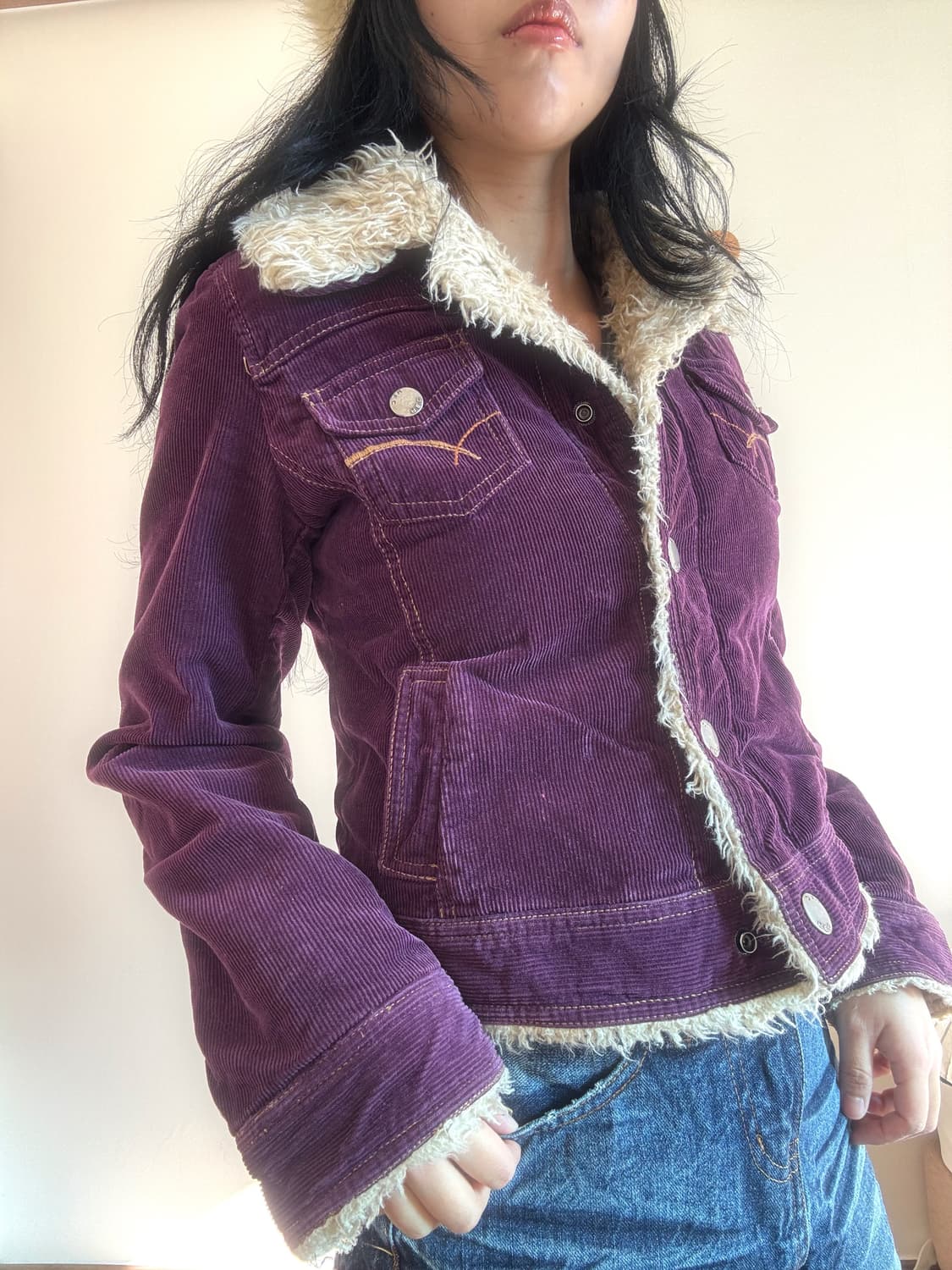 퍼플 코듀로이 자켓 상품이미지1