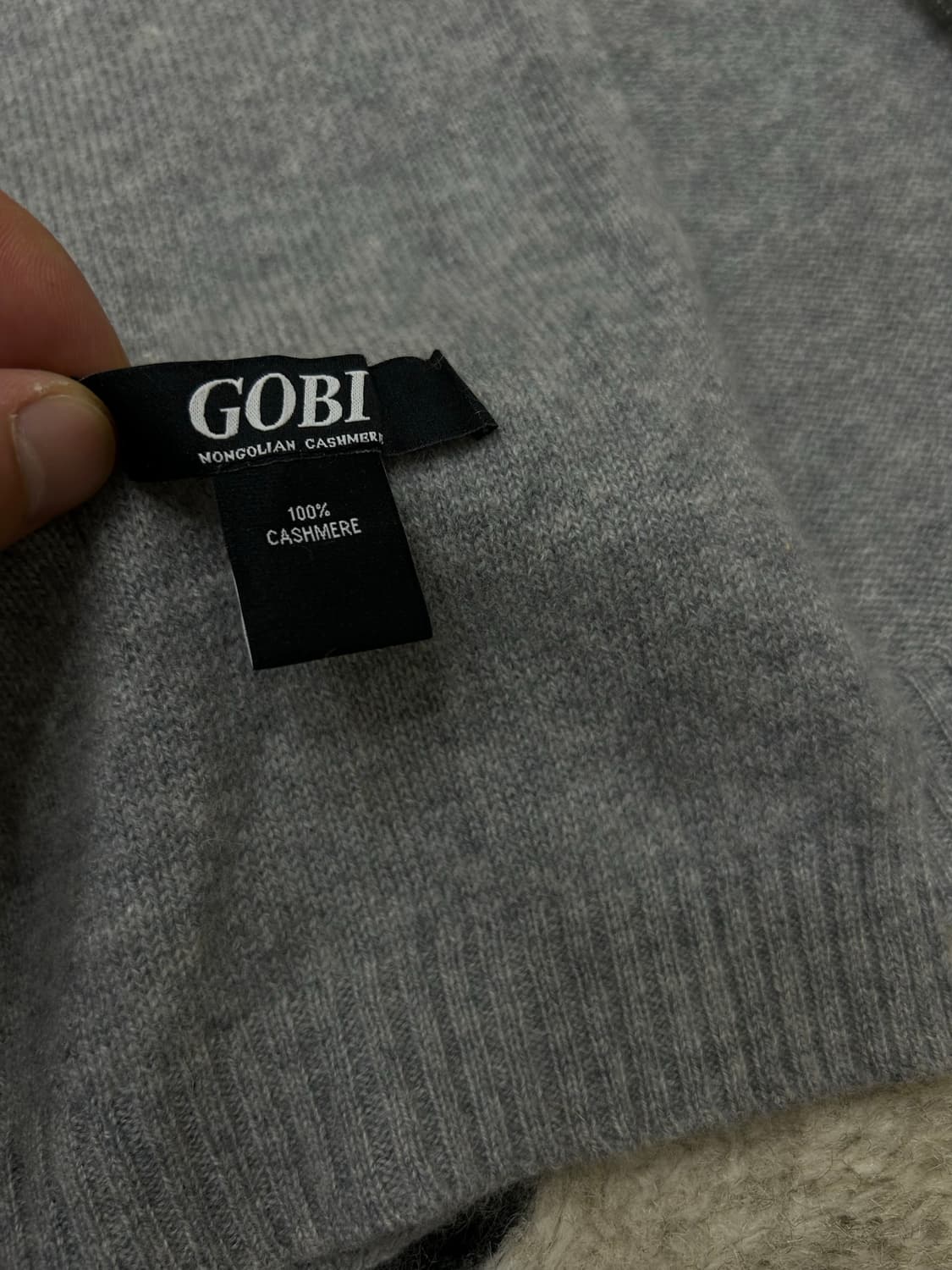 GOBI 고비 캐시미어 머플러/그레이 상품이미지3