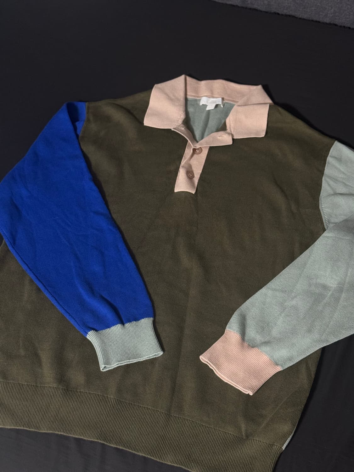 COS Knitted Long-sleeve Polo Shirt 상품이미지3