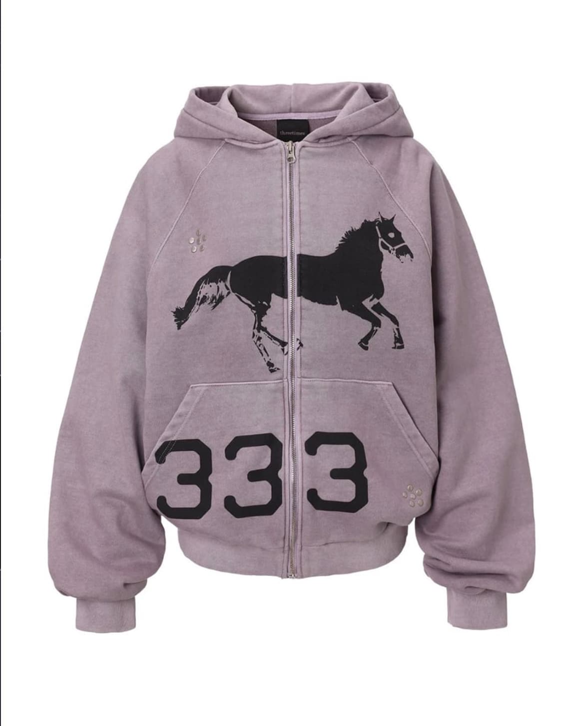 판매) 쓰리타임즈 미드나잇 스터드 midnight stud hoodie 상품이미지1