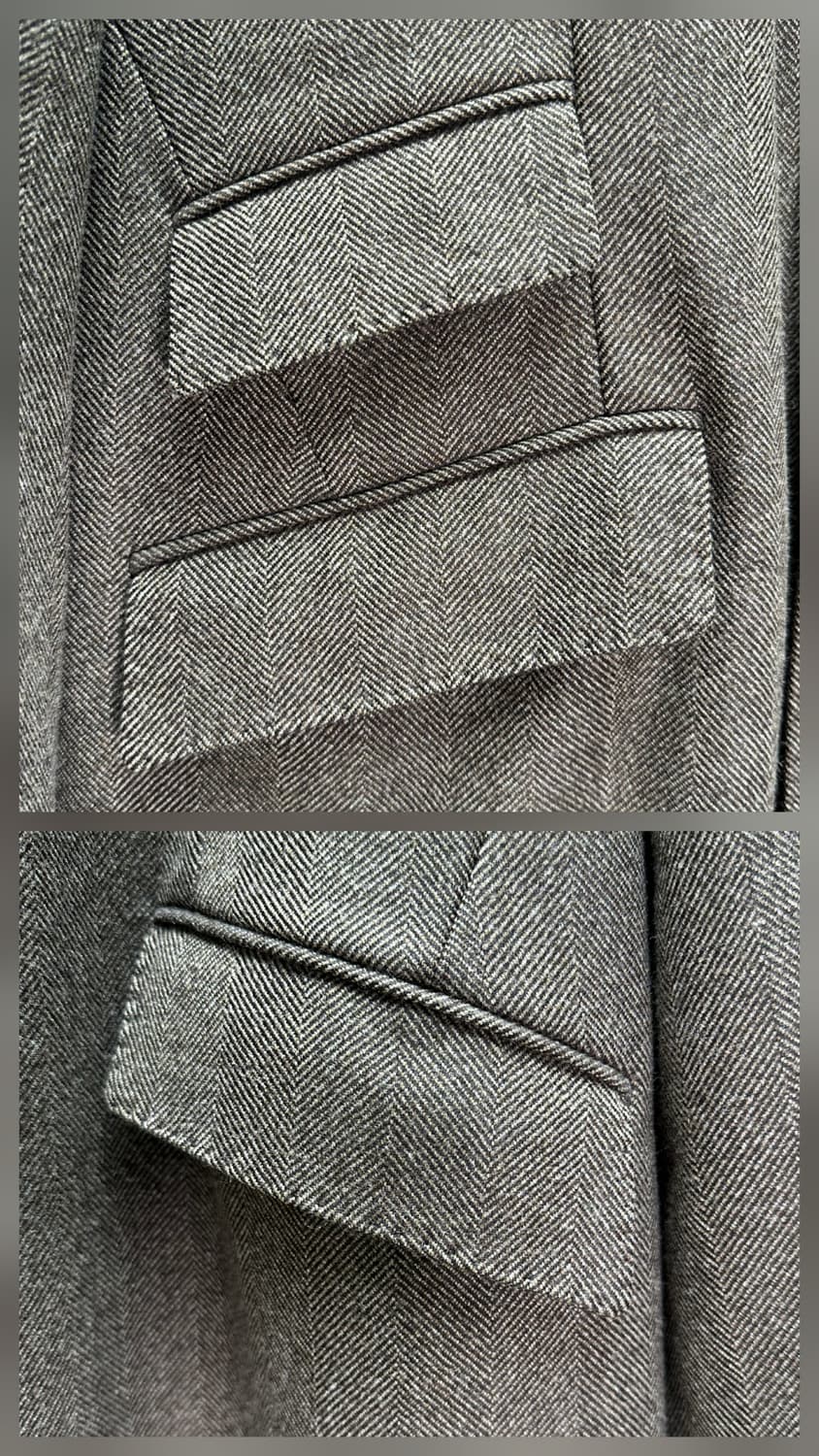 로로피아나 헤링본 싱글 브레스티드 울코트 52(105~110) 판매 상품이미지5