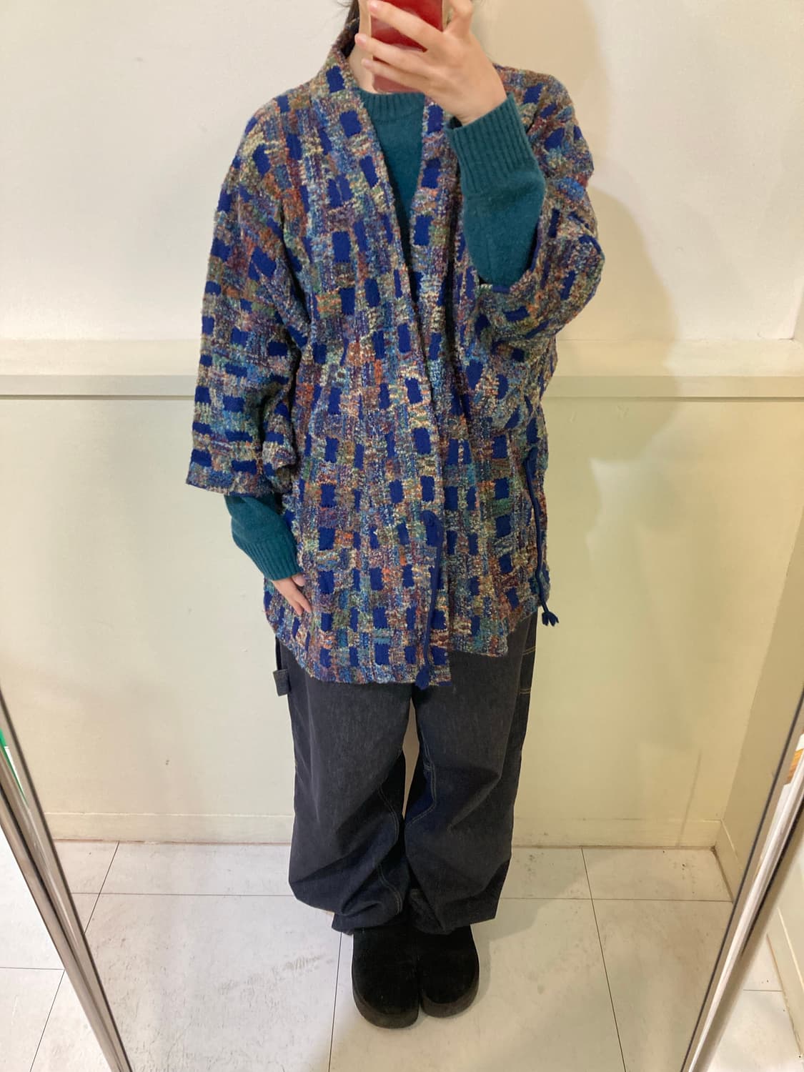 일본 감성 울 직조 가운 상품이미지9