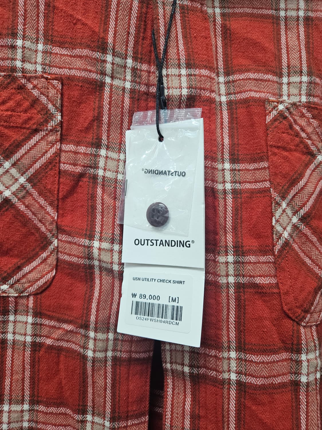 아웃스탠딩 USN 체크셔츠 새제품 상품이미지3